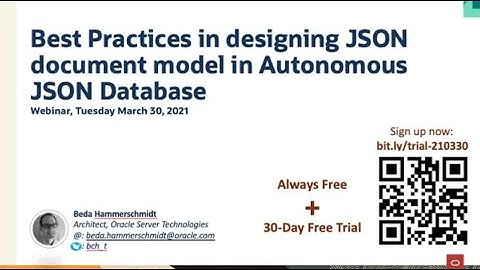 Best Practices in Designing JSON Document Model in Autonomous JSON Database