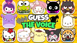 Guess the SANRIO CHARACTERS by the Voice 4! 🔊🎶 | Hello Kitty, Kuromi, Romina, Baku, Cinnamoroll