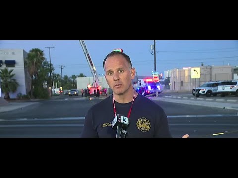 Crews responding to 2-alarm fire in Las Vegas valley - YouTube