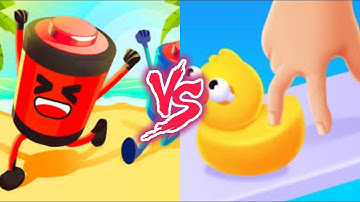 Battery Run VS Crushy Fingers- All Levels SpeedRun Gameplay Android iOS Ep1