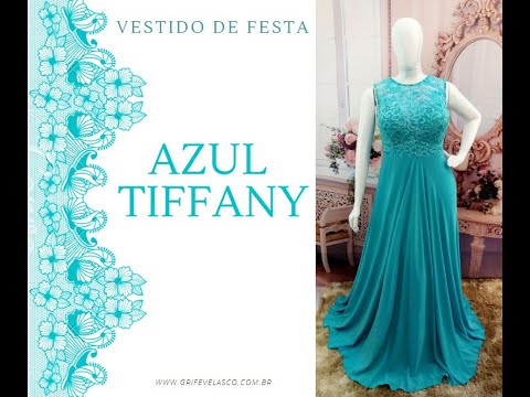 vestido de festa plus size azul tiffany