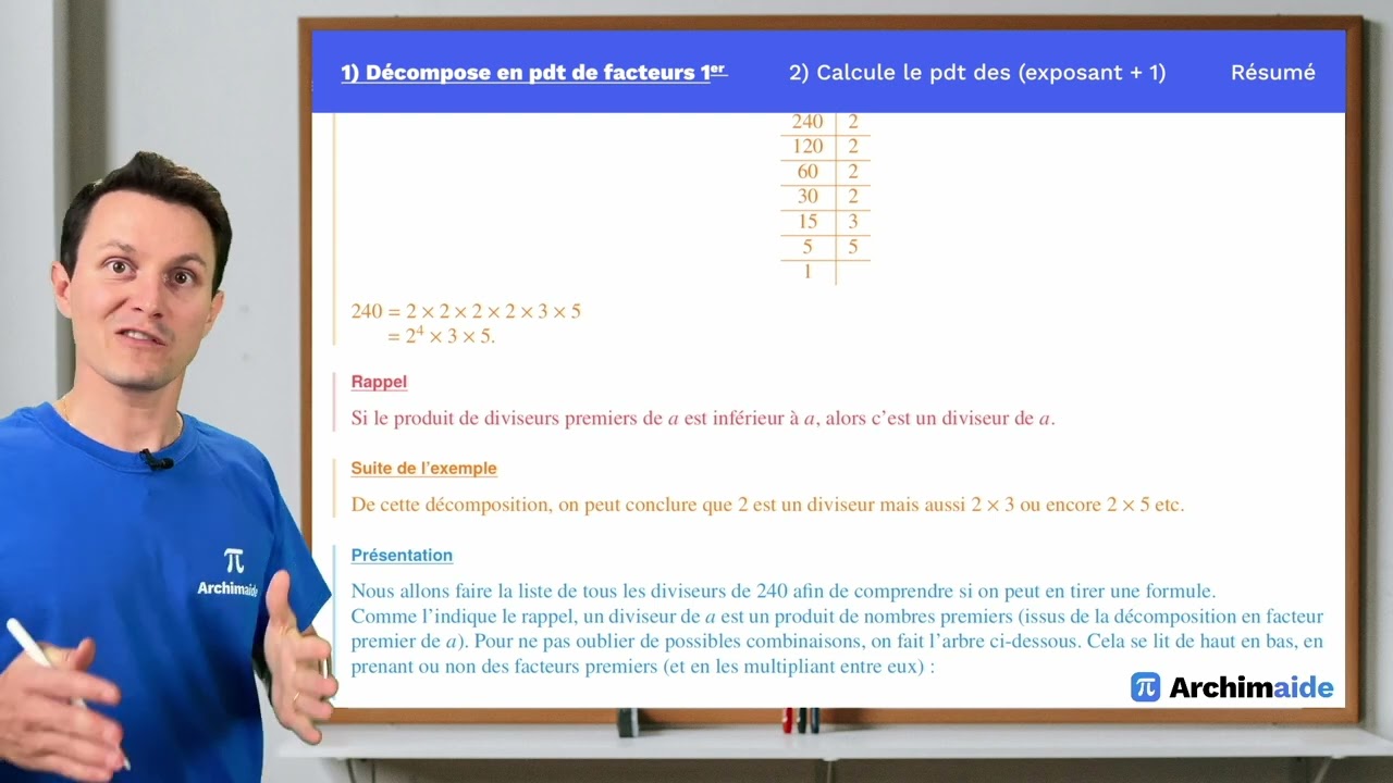 MÉTHODE : Comment connaître le nombre de diviseurs d'un nombre ? - 2nd