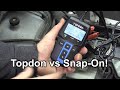 Topdon BT100 Battery Tester vs. Snap On EECS150