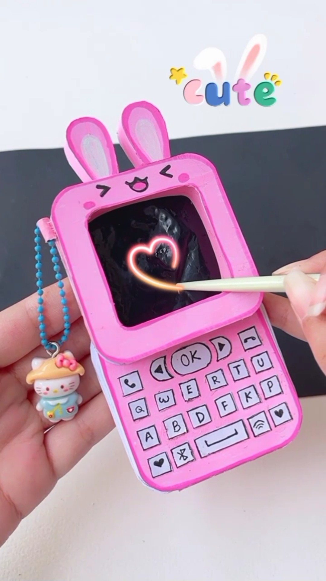 DIY kawaii mobile with notebook ? #shorts #diy #love #craft #tonniartandcraft