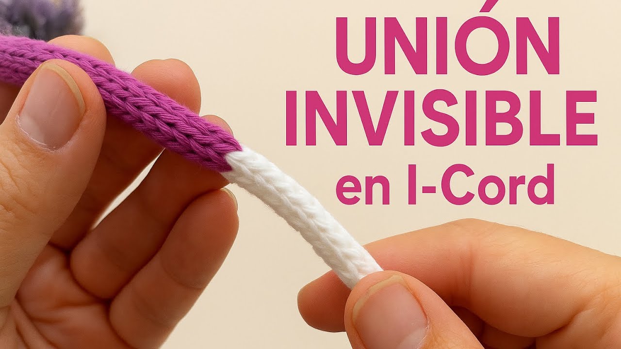 ¿Cómo unir cordones I-Cord sin que se note?✨ Unión Invisible paso a paso