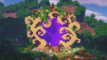 Minecraft | How to Build an Awesome Nether Portal | Fantasy Nether Portal Tutorial