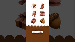 Learning colors for kids - BROWN color for children / education video