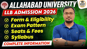 Allahabad University LLB Entrance Exam 2026 Syllabus | AU LLB Syllabus & Paper Pattern | AU PG LLB