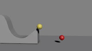 Heavy vs light ball bounce animation