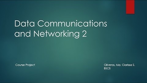 Communications and Networking 2