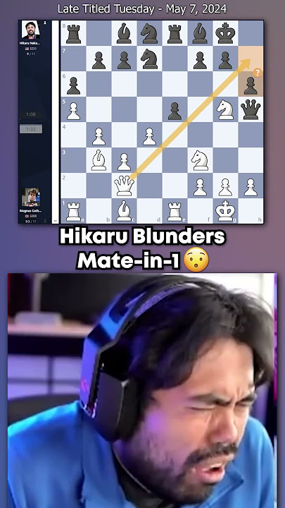 Hikaru BLUNDERS Mate-in-1 vs. Magnus