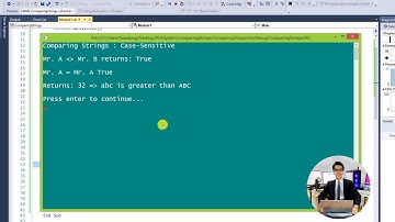 สอน Visual Basic .NET พื้นฐาน 8. การเปรียบเทียบสตริง แบบ Case-sensitive และ insensitive