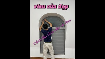 Cách lắp rèm cửa có vòm cong / cách lắp rèm tổ ong kết hợp rèm cầu vồng