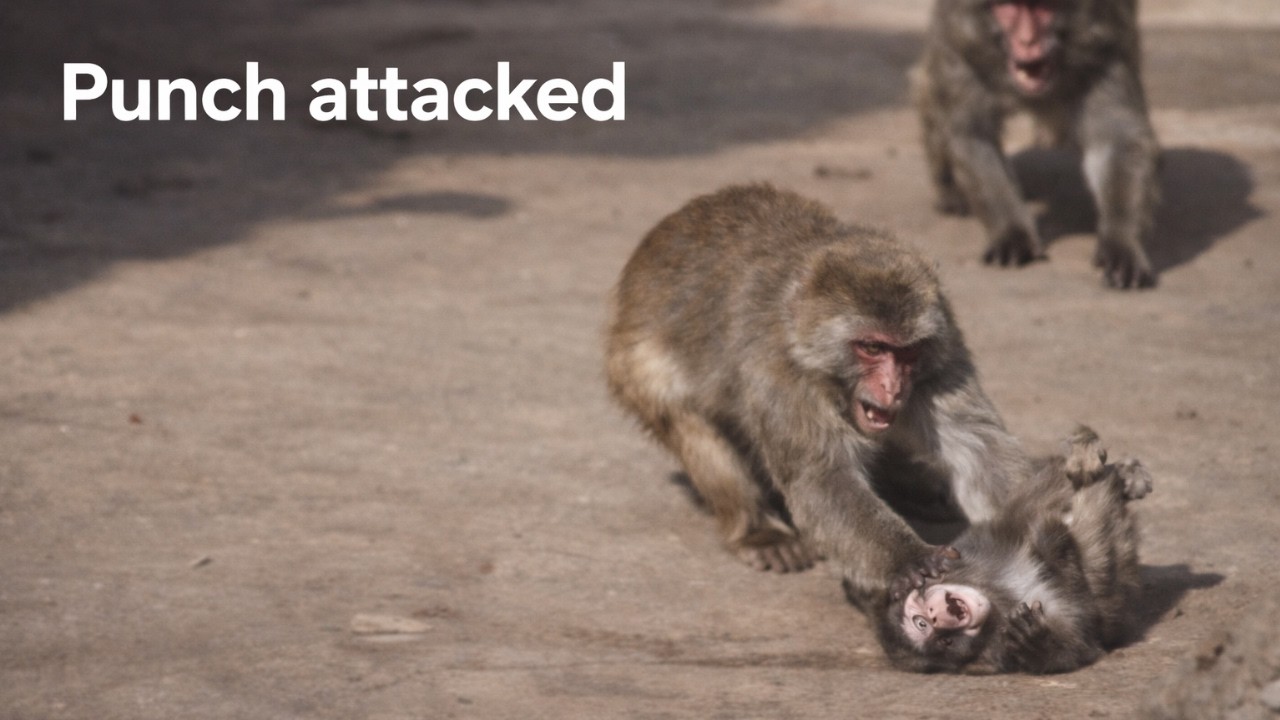 Punch attacked today. He ran to Oran Sam.