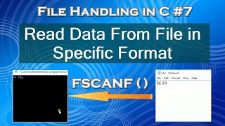 Famous FSCANF() Function in C Programming | How to Read Data From File in Specified Format in C Profile