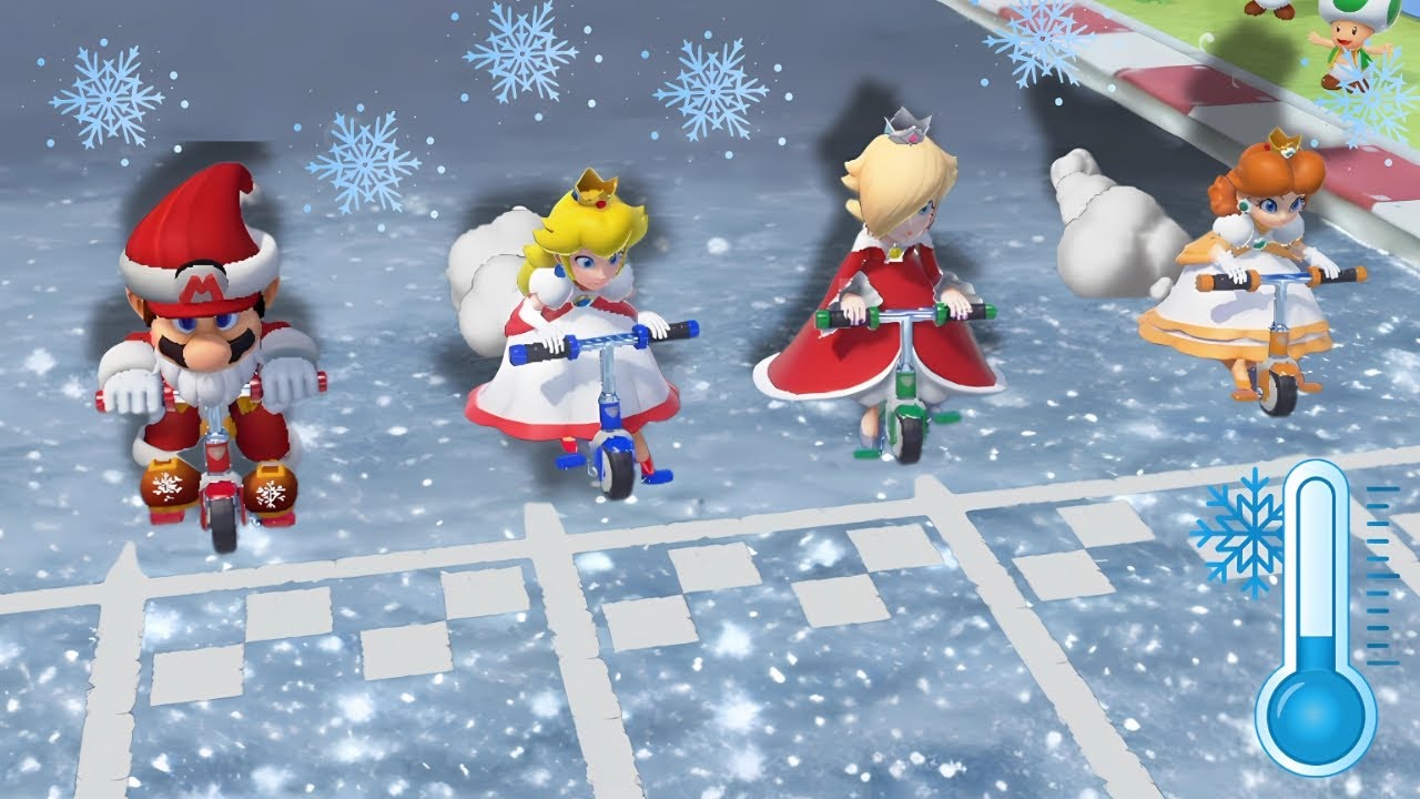 Mario at a christmas party