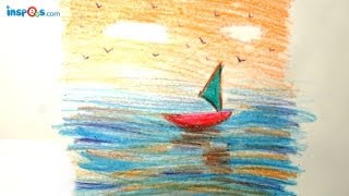 crayon drawing boat draw getdrawings