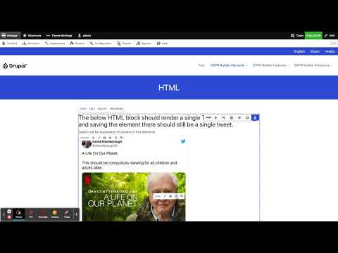 Adding a Tweet to your Drupal page with DXPR Builder