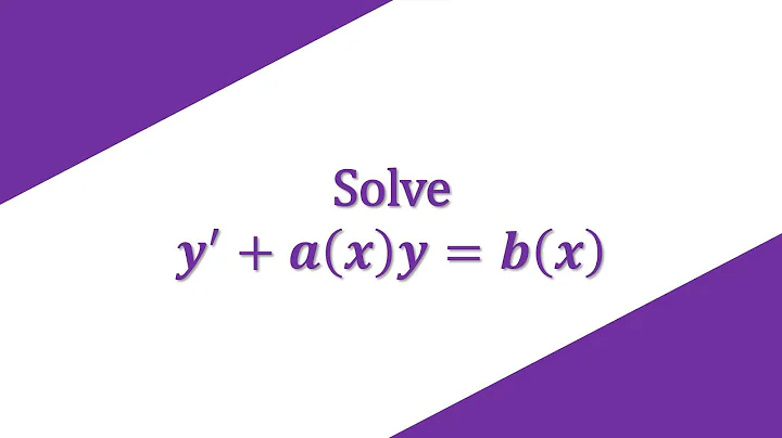 【詳細解題動畫】提要014：Solve y’ + a(x)y = b(x)▕ 授課老師：中華大學土木系呂志宗特聘教授