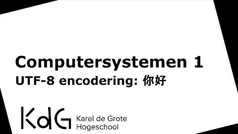 UTF-8 encodering: 你好