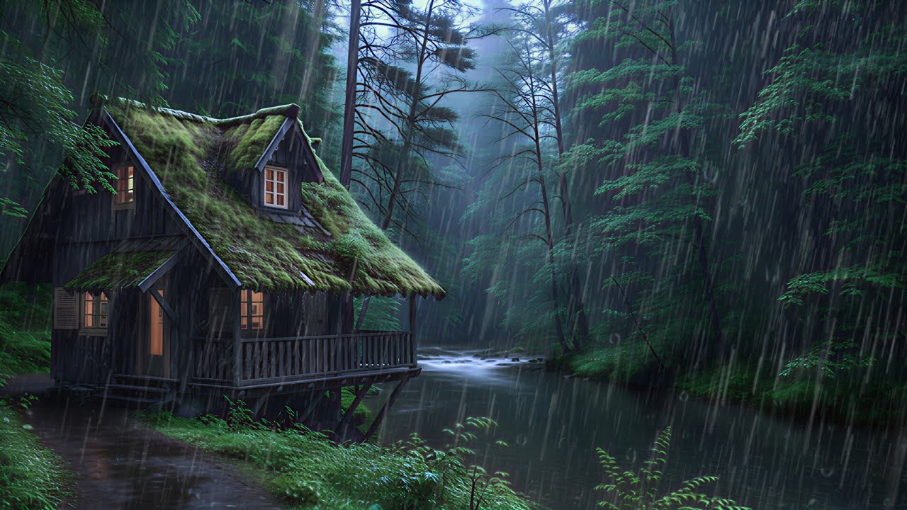 Deep Sleep Rain Forest Thunderstorm | Heavy Rain Sounds for Insomnia and Stress Relief