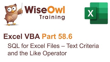 Excel VBA Introduction Part 58.6 - SQL for Excel Files - Text Criteria and the Like Operator