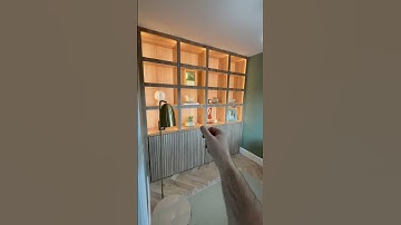 Fitted home office cabinet with hidden LED lights. #bespokefurniture #interiordesign #london