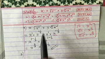 INDICES and SURDS ll short questions ll SEE 2073 PA, S, 2072 MW, 2061 C ll IR Simkhada