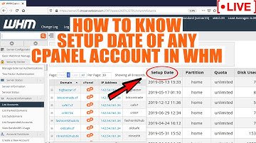 [🔴LIVE] How to know cPanel account creation date in WHM?