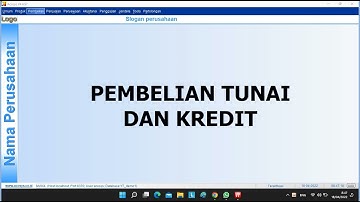 Transaksi Pembelian Tunai dan Kredit | Acosys jatim Tutorial