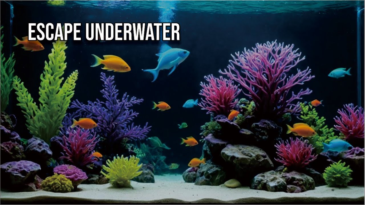 Underwater ASMR 🌊 Tropical Fish & Ocean Water Sounds with Relaxing Music | Ideal for Sleep & Calm