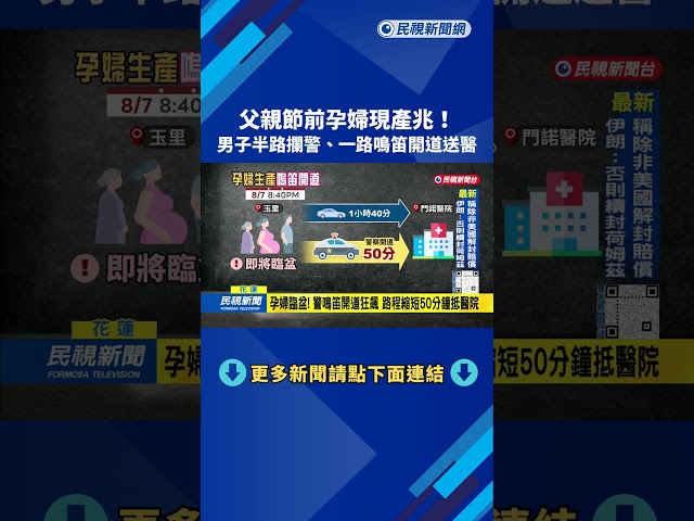 要生了！ 19歲年輕爸爸求救警方 一路鳴笛開道80公里－民視台語新聞
