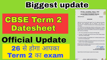 CBSE term 1 result out //// Term 2 DATESHEET// official update