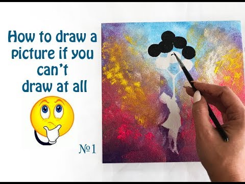 How To Draw Easy Painting Demonstration Acrylic Technique On Canvas Hqdefault