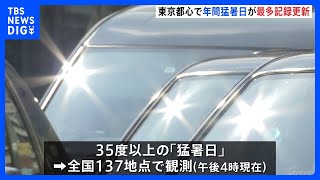 厳しい残暑　東京都心、今年の猛暑日は計20日　過去最多の年間猛暑日日数に｜TBS NEWS DIG