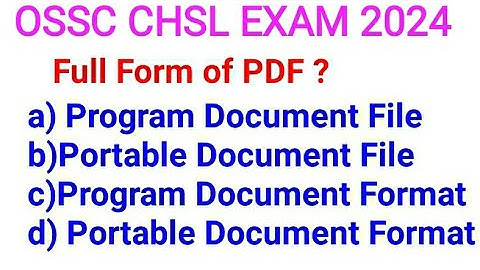 Computer Awareness Questions | OSSC CHSL Exam 2024 | Previous Year Questions