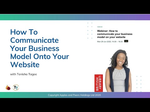 How to communicate your business model onto your website