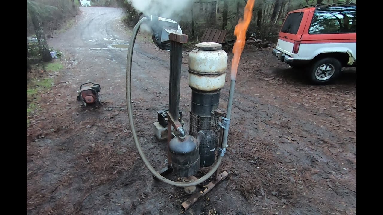 Using Wood to Fuel a Generator! (How to Build a Wood Gasifier  w/Demonstration) - YouTube