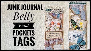 Junk Journal - Belly Band With Pocket And Tags