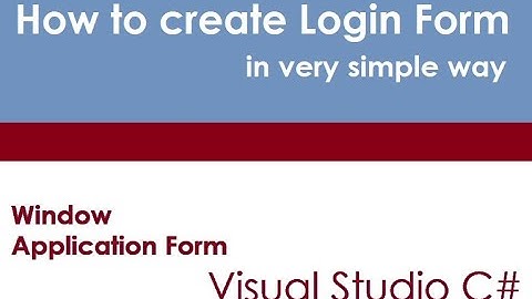 Login Form in C# (without use of Database)