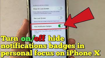 How to turn on or off hide notifications badges in personal focus on iPhone X