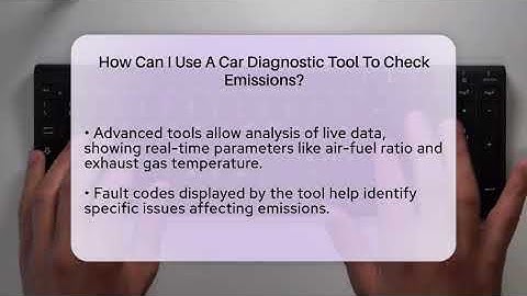 How Can I Use A Car Diagnostic Tool To Check Emissions? - Talking Tech Trends