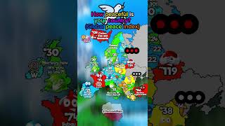 How peaceful is your country? 🕊 #shorts #mapping #europe #geo #geography #countryballs