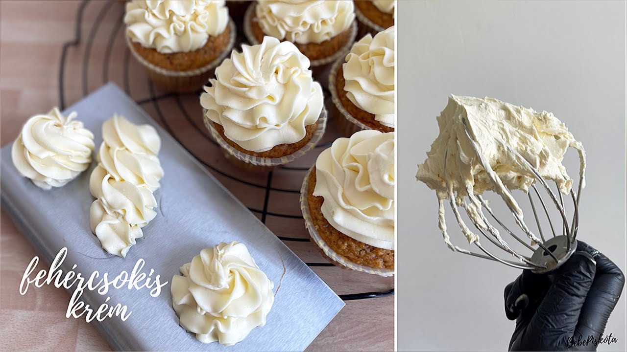 FEHÉRCSOKIS KRÉM🤍 - muffinokra, díszítésre tökéletes - BebePiskóta