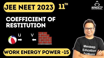 WEP - 15 | Coefficient of restitution | 11 Physics | NEET JEE 2022 2023