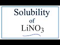Solubility of Lithium Nitrate and Compounds