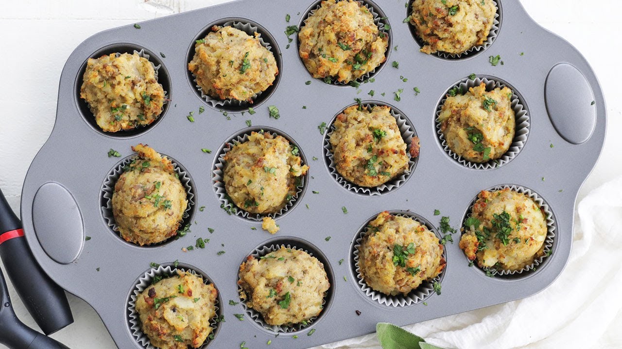 How to make Mashed Potato Stuffing Muffins from Chef Billy Parisi - YouTube