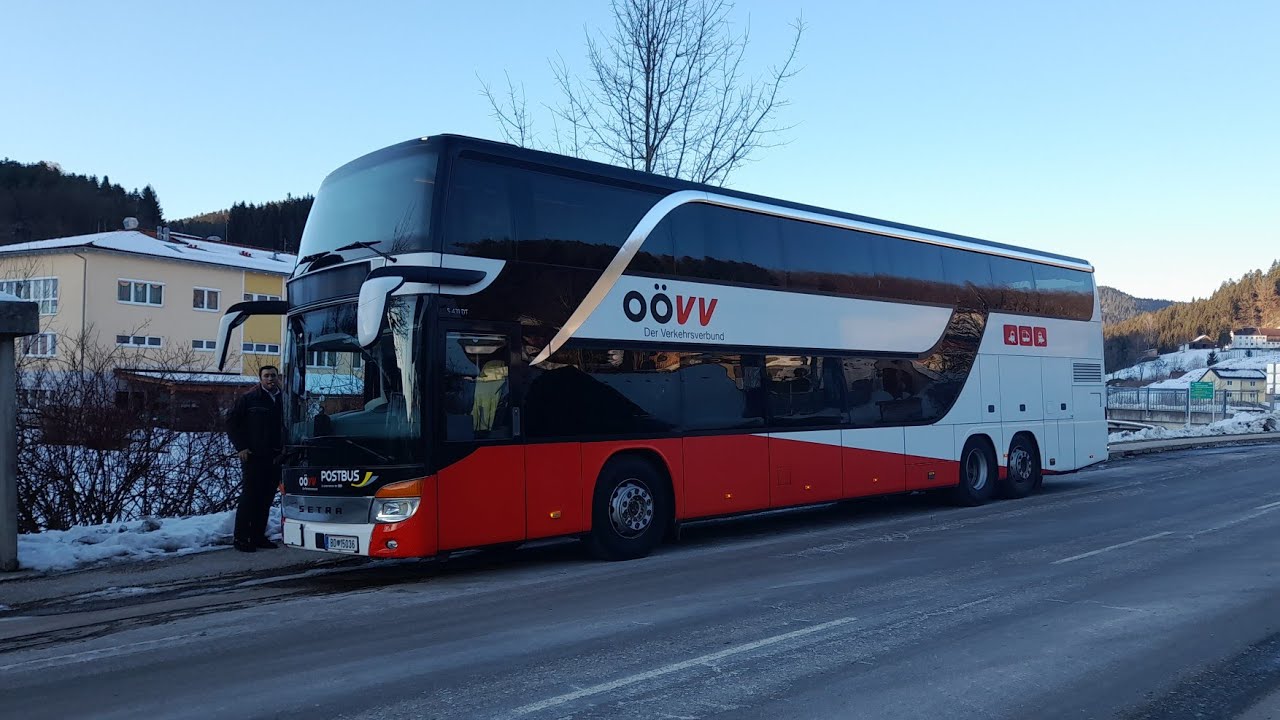 Zeitraffer Linie 341 (OÖVV) | Linz - Unterweißenbach | Setra S 431 DT