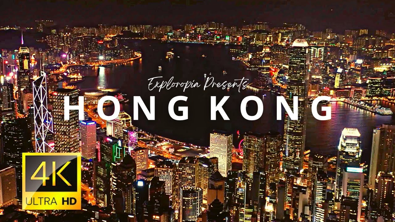 Hong Kong 🇭🇰 in 8K ULTRA HD 60FPS at night by Drone