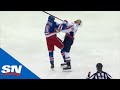 Pavel Buchnevich Gets Game Misconduct For Crosschecking Anthony Mantha In Face